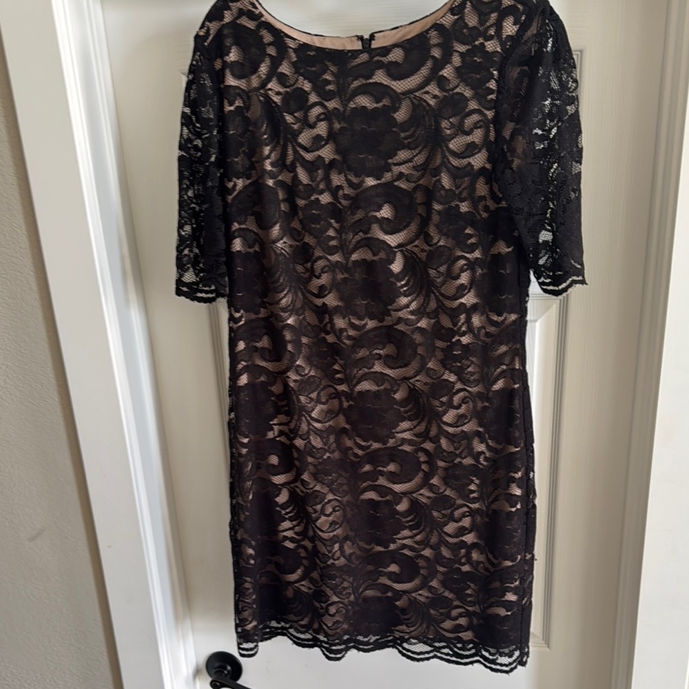 R&K Black Lace Long Sleeve Dress